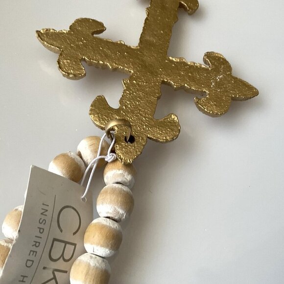 IRON CROSS GOLD BEADED DECOR HOME - Picture 5 of 9